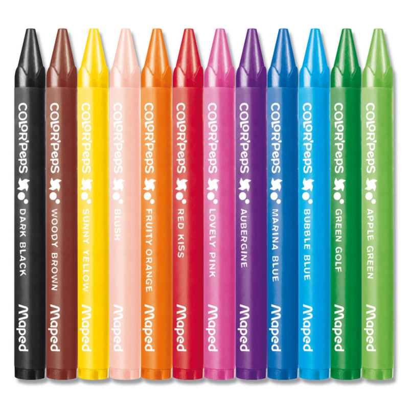 Maped Color’Peps Wax Crayons 12 Colors