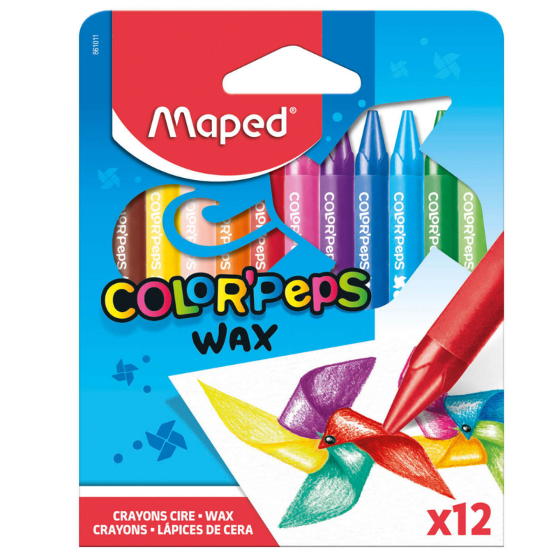 Maped Color’Peps Wax Crayons 12 Colors