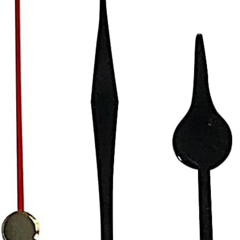 Black Metal Quartz Clock Hands 33cm / 24cm Press Fit