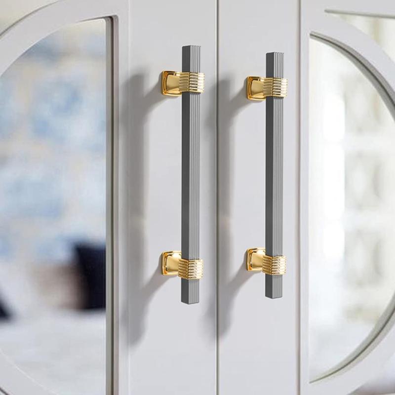 Aluminum Cabinet Handles Ash Gold 2PCS