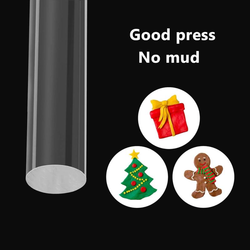 Acrylic Clay Roller — Clear Rolling Pin for Polymer & Air Dry Clay