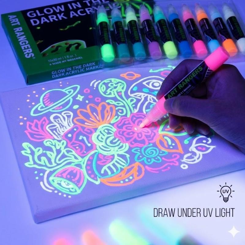 آرت رينجرز ألوان أكريليك مضيئة في الظلام 10×30 مل