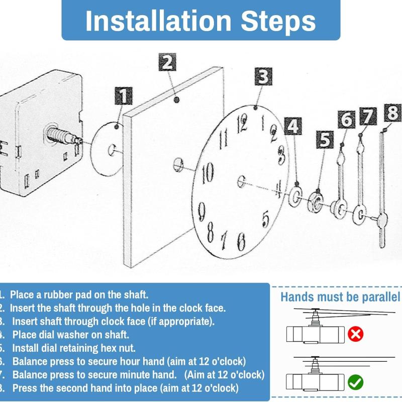 High Torque Quartz Clock Movement 14.5mm Shaft