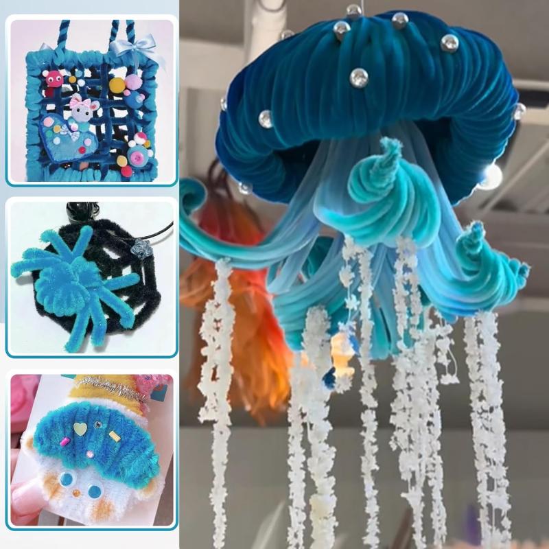 50 قطعة أسلاك مخملية للأشغال اليدوية