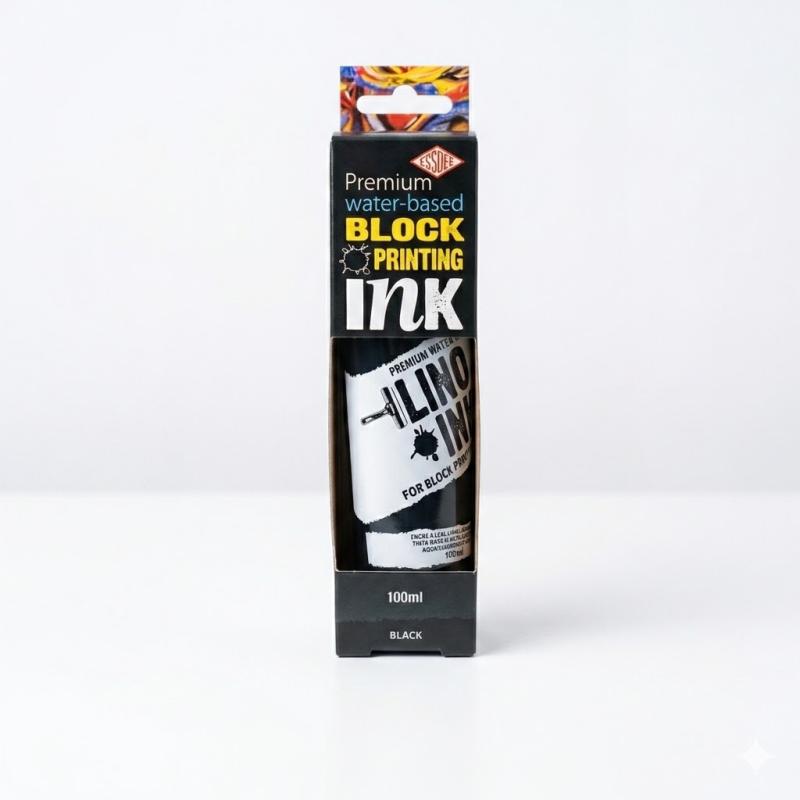 Essdee Premium Water-Based Block Printing Ink Black 100ml