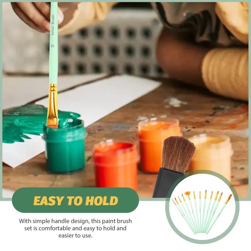 طقم 12 فرشاة احترافية للألوان المائية