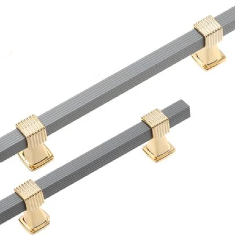 Aluminum Cabinet Handles Ash Gold 2PCS