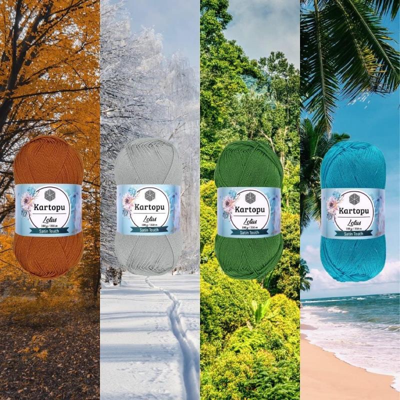 Kartopu Lotus – Satin Textured Yarn for Summer Knitting