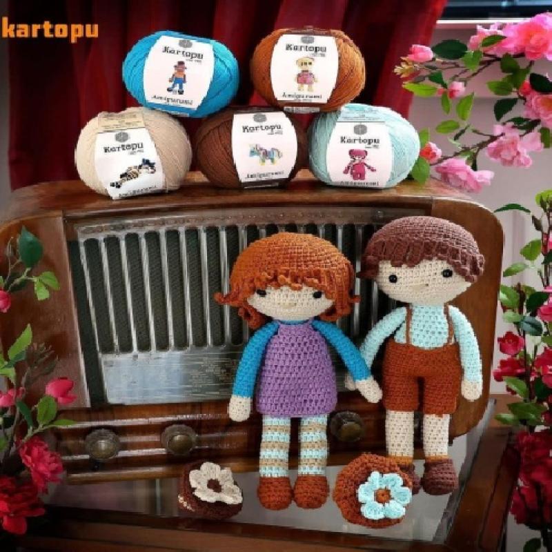 خيط كرتوبو أميغورومي قطن الأطفال – خيط ناعم لمشاريع الأطفال