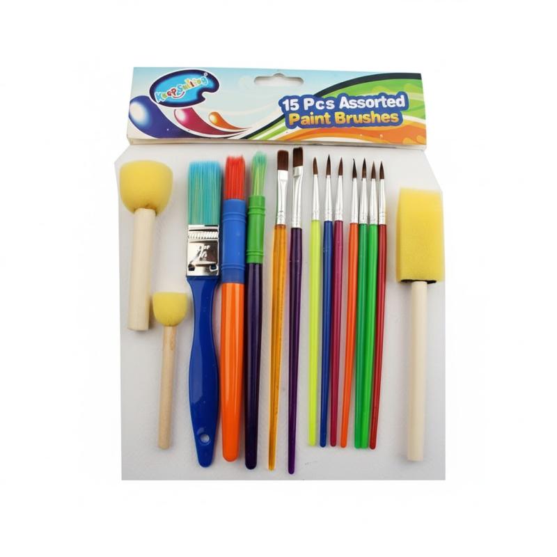 Keep Smiling Art Brush and Sponge Set – Painting and Coloring Tools